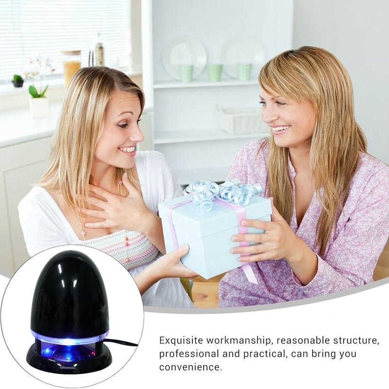 Homoyoyo Mini Speaker USB Powered with LED Light Compact Bass for Laptop Phone Black Blue - Image 3